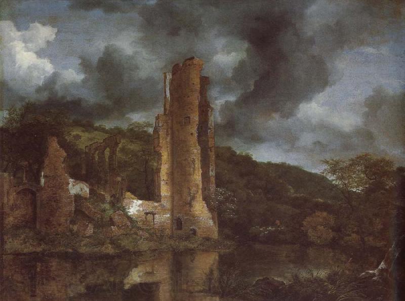 Jacob van Ruisdael Landscape with the Ruins of Egmond Castle at Egmond aan den Hoef Germany oil painting art